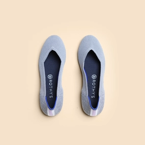 Rothy - Women - The Flat - Gray (Black Sole) Rothy New Launch innovative shoe styles