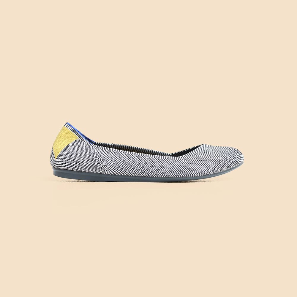 Rothy - Women - The Flat - Gray Yellow Tail (Black Sole) Rothy New Launch shoe designs