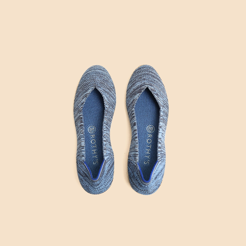 Rothy - Women - The Flat - Indigo Heather Rothy New Launch innovative shoe styles