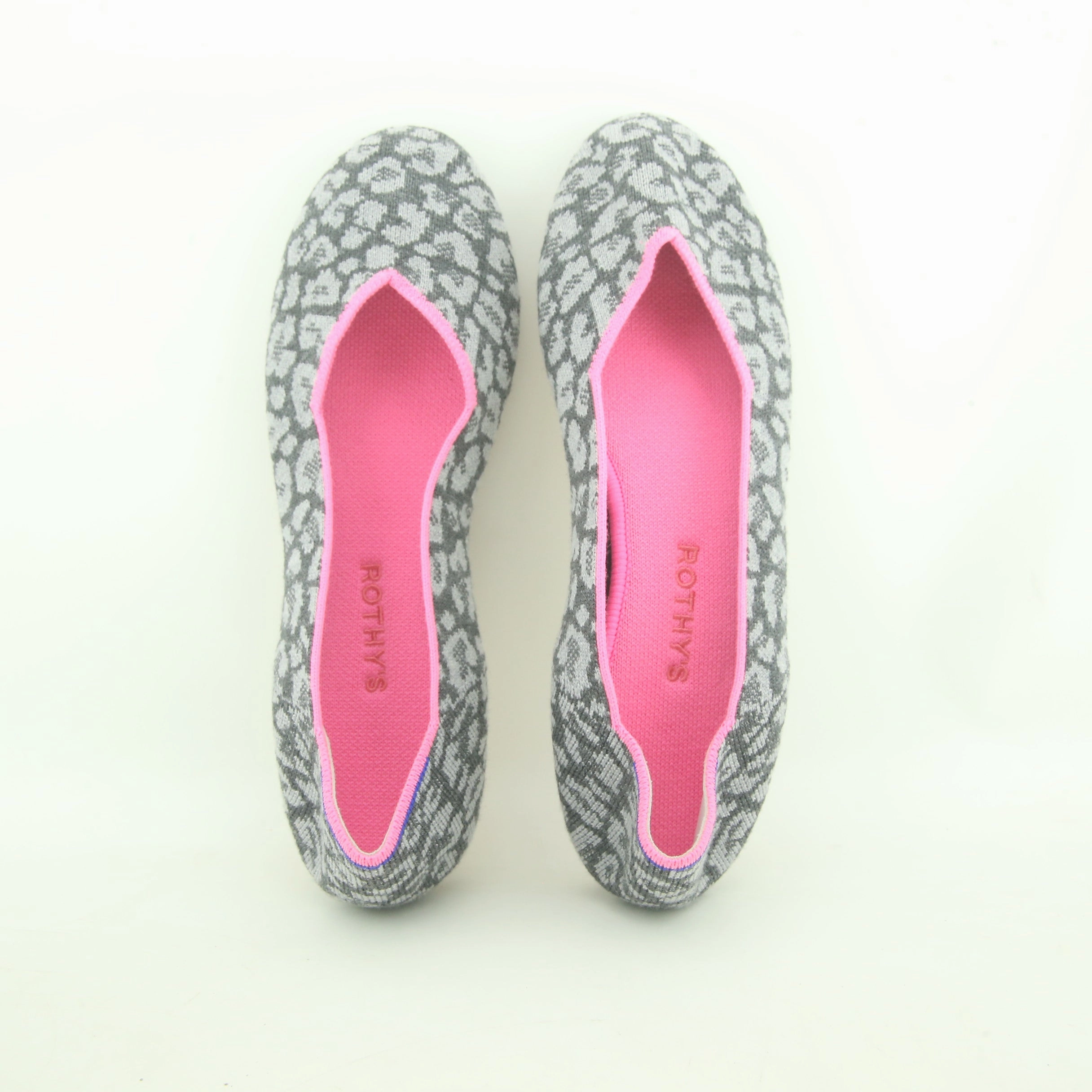 Rothy - Women - The Flat - Leopard Print Gray Rothy New Launch shoe designs