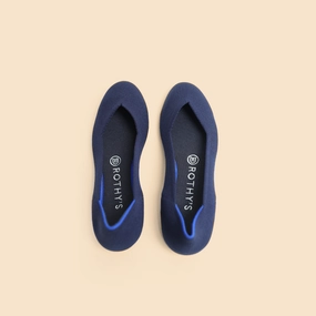 Rothy - Women - The Flat - Navy Blue Rothy New Launch innovative shoe styles