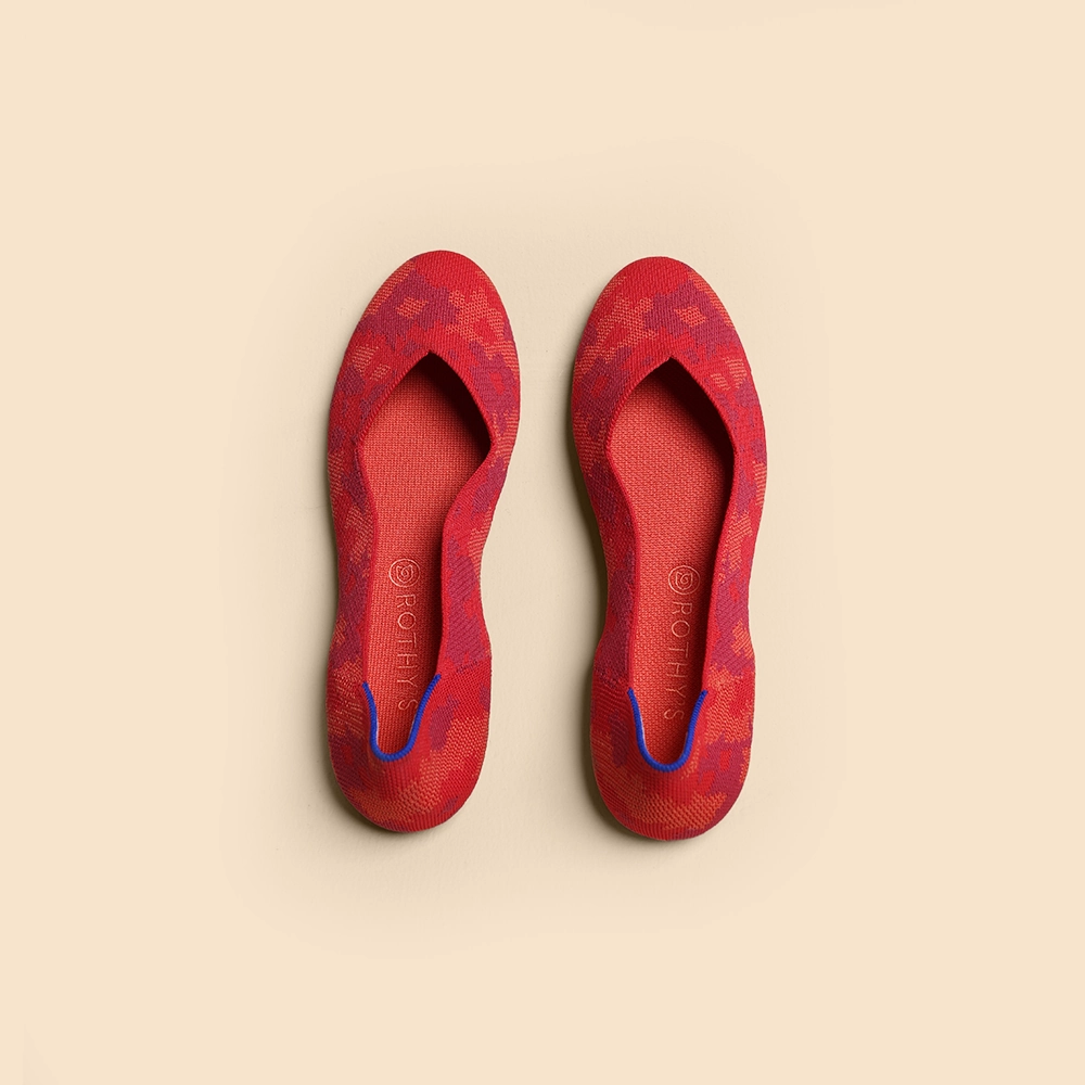 Rothy - Women - The Flat - Red Botanicamo (Red Sole) Rothy New Launch innovative shoe styles