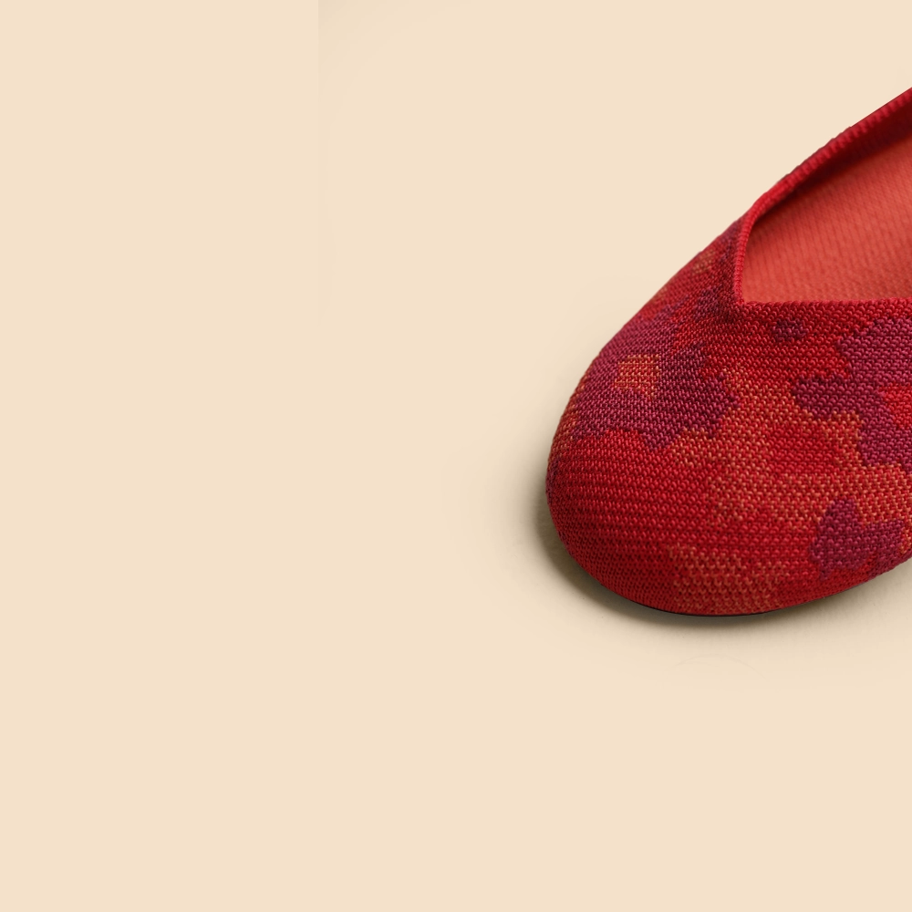 Rothy - Women - The Flat - Red Botanicamo (Red Sole) Rothy New Launch shoe designs