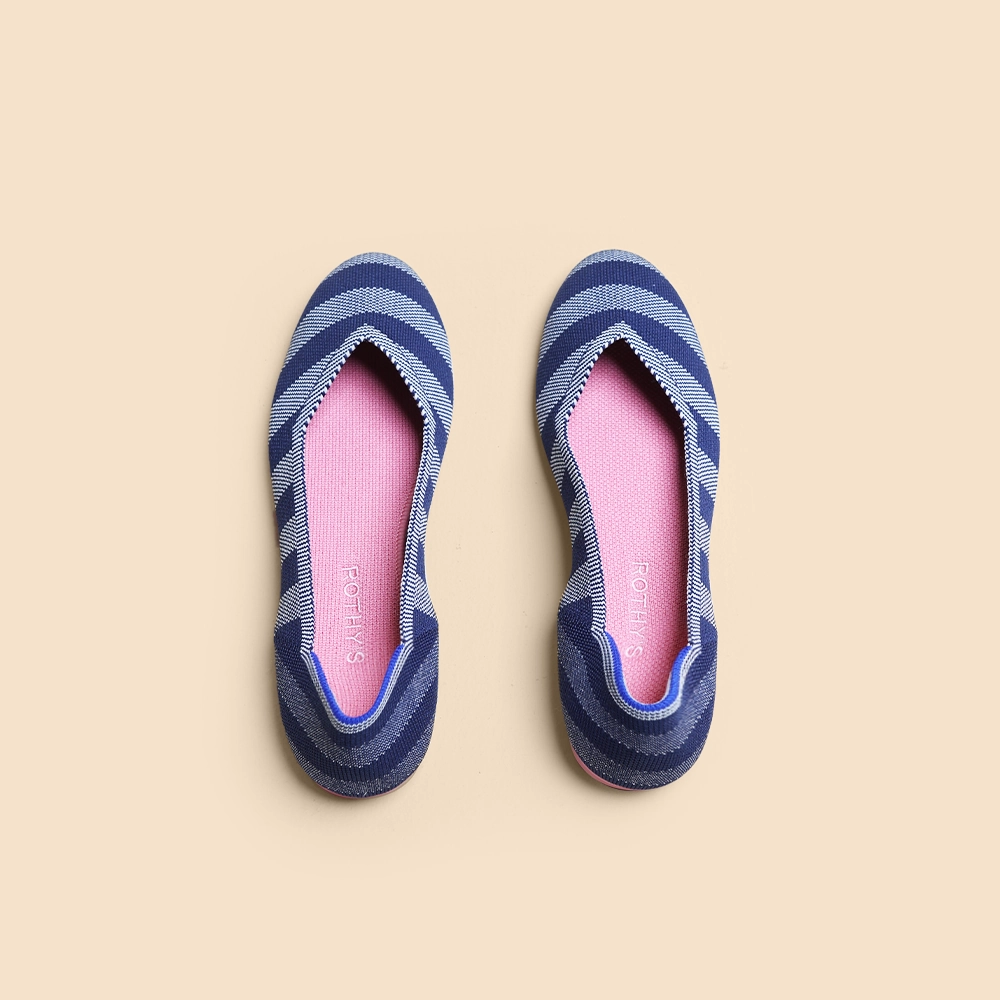 Rothy - Women - The Flat - Rivirera (Pink Sole) Rothy New Launch innovative shoe styles