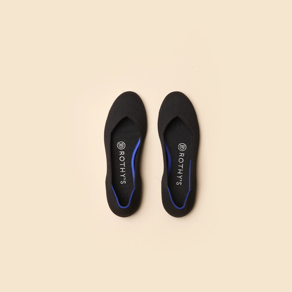 Rothy - Women - The Flat- Black Solid Rothy New Launch innovative shoe styles