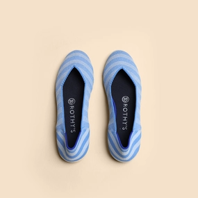 Rothy - Women - The Flat- Blue Rothy New Launch innovative shoe styles
