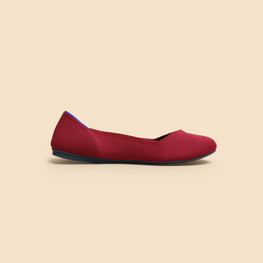 Rothy - Women - The Flat- Red Rothy New Launch shoe designs