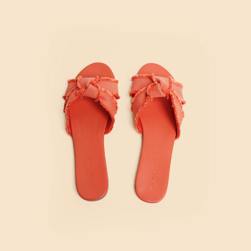 Rothy - Women - The Knot Sandals-  Orange Rothy New Launch innovative shoe styles