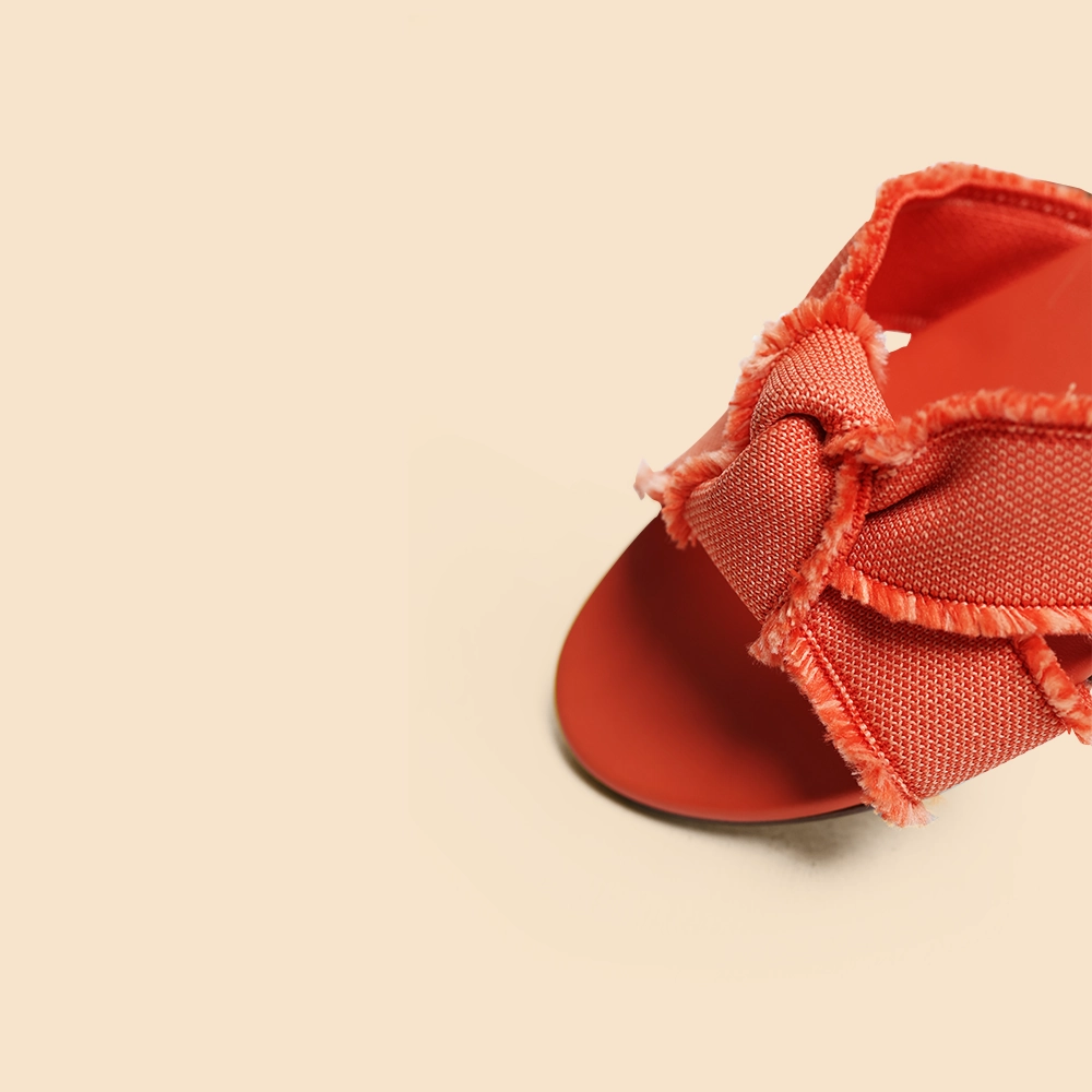 Rothy - Women - The Knot Sandals-  Orange Rothy New Launch shoe designs