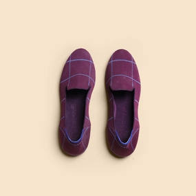 Rothy - Women - The Loafer - Burgundy Grid Rothy New Launch innovative shoe styles