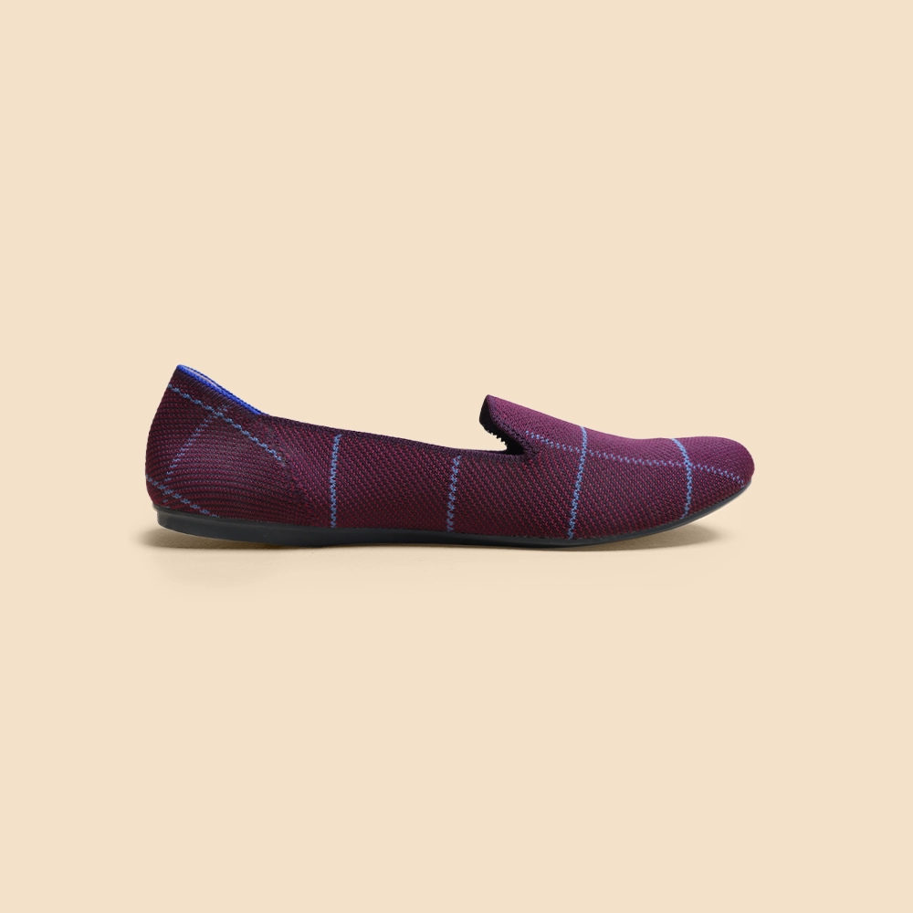 Rothy - Women - The Loafer - Burgundy Grid Rothy New Launch shoe designs