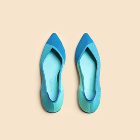Rothy - Women - The Point -  Blue Jade (Blue Sole) Rothy New Launch innovative shoe styles