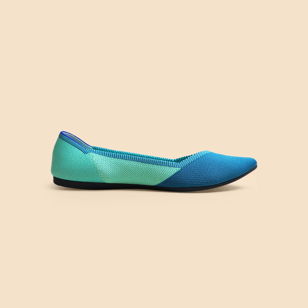 Rothy - Women - The Point -  Blue Jade (Blue Sole) Rothy New Launch shoe designs