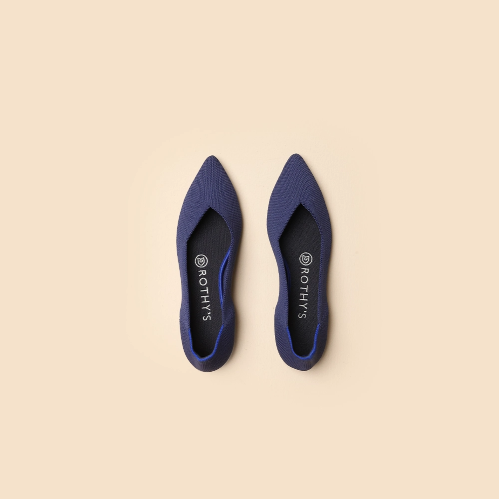 Rothy - Women - The Point - Blue Rothy New Launch innovative shoe styles
