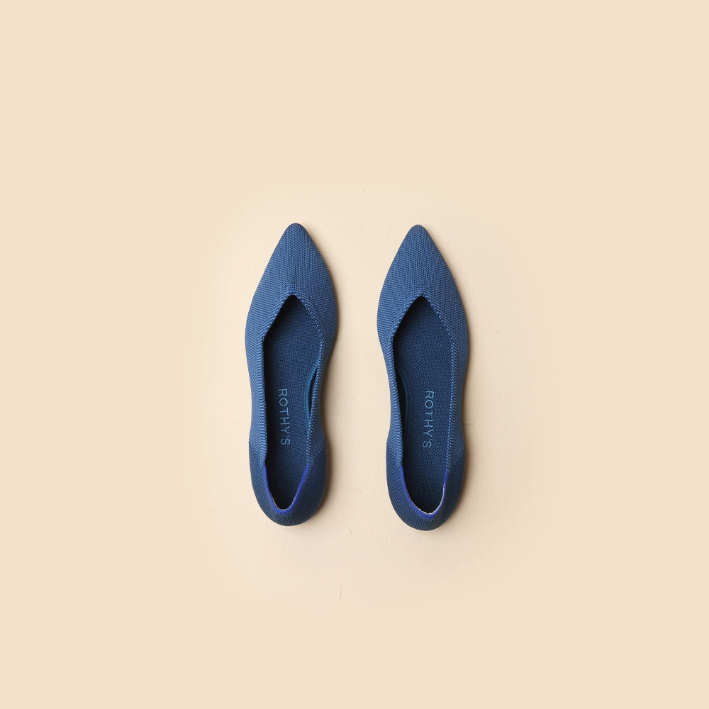 Rothy - Women - The Point - Blue Rothy New Launch innovative shoe styles