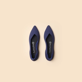 Rothy - Women - The Point - Blue Rothy New Launch innovative shoe styles