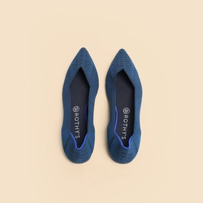 Rothy - Women - The Point - Deep Teal Python Rothy New Launch innovative shoe styles