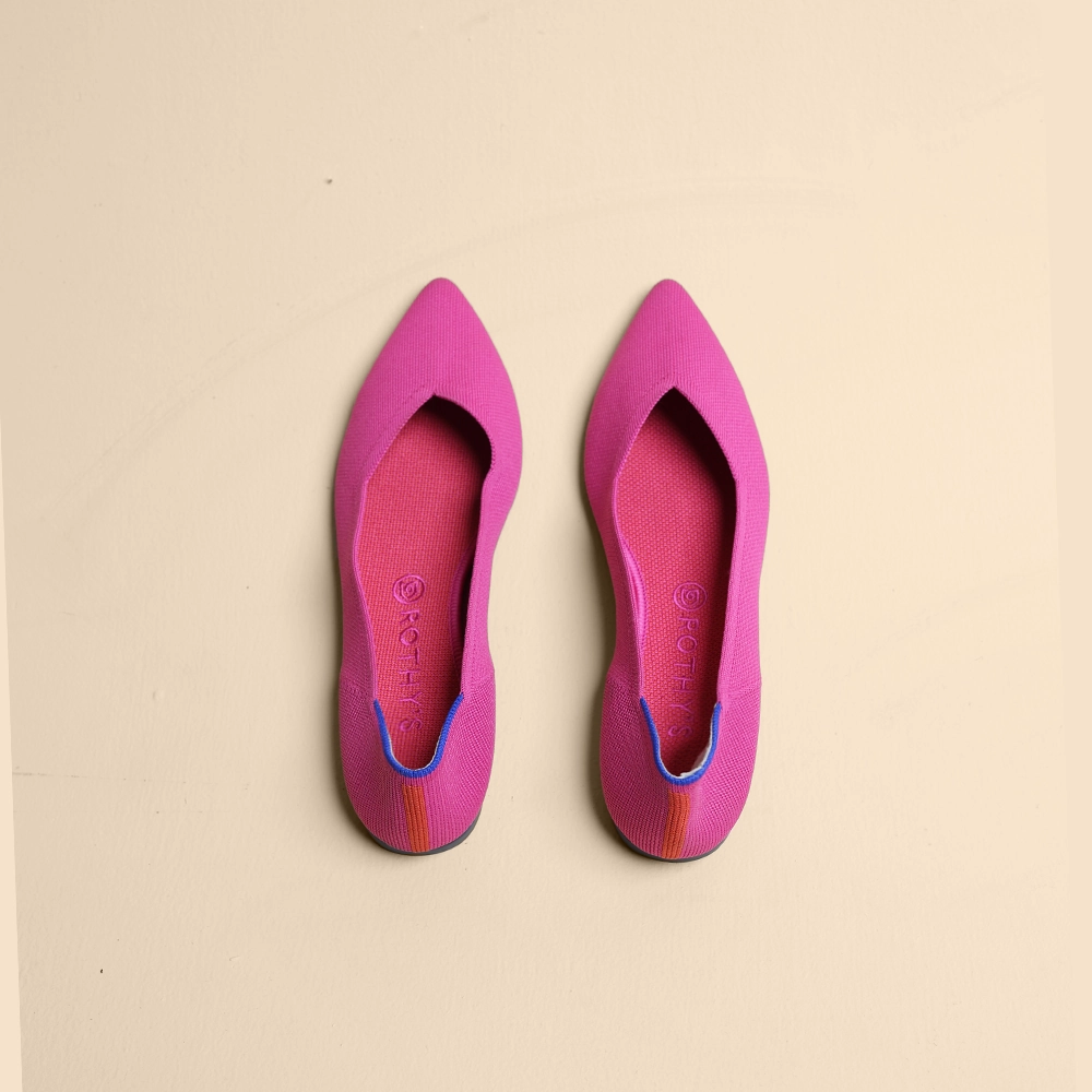 Rothy - Women - The Point - Dragon Fruit (Black Sole) Rothy New Launch innovative shoe styles