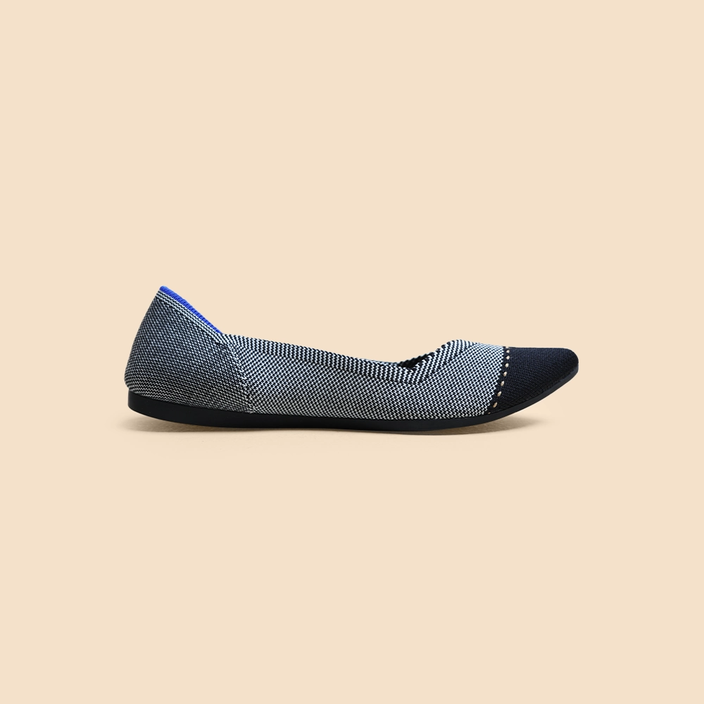 Rothy - Women - The Point - Gray With Black Toe Cap Rothy New Launch shoe designs