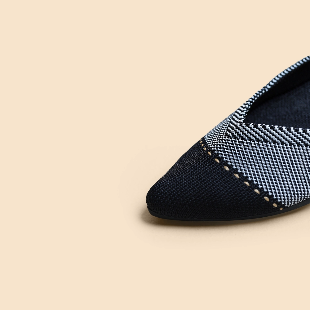 Rothy - Women - The Point - Gray With Black Toe Cap Rothy New Launch shoe designs