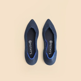 Rothy - Women - The Point - Heather Blue Rothy New Launch innovative shoe styles