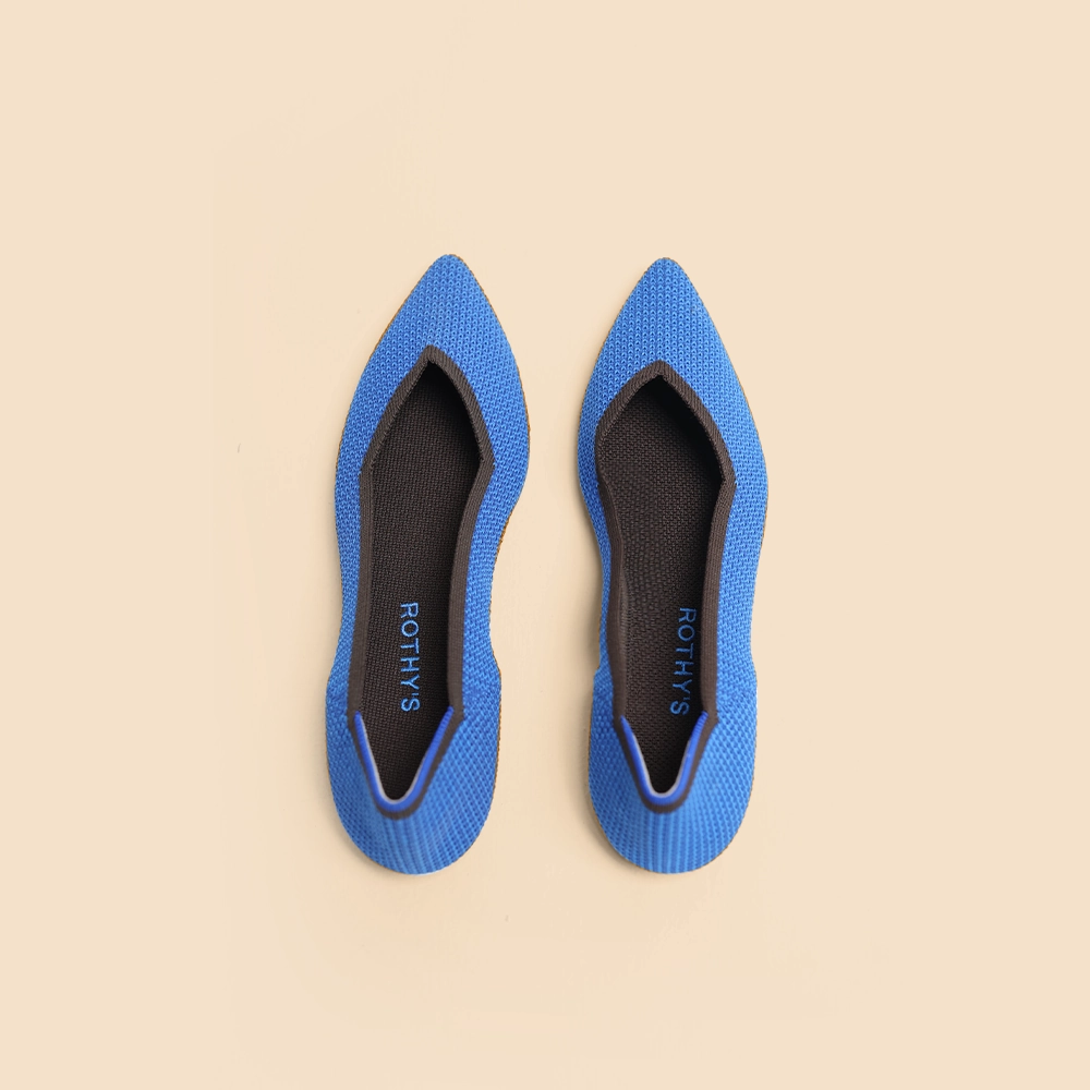 Rothy - Women - The Point - Lazuli Knit Fabric Rothy New Launch innovative shoe styles