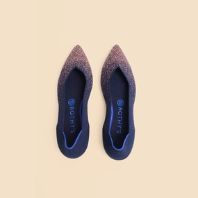 Rothy - Women - The Point - Midnight Metallic Sparkle Rothy New Launch innovative shoe styles