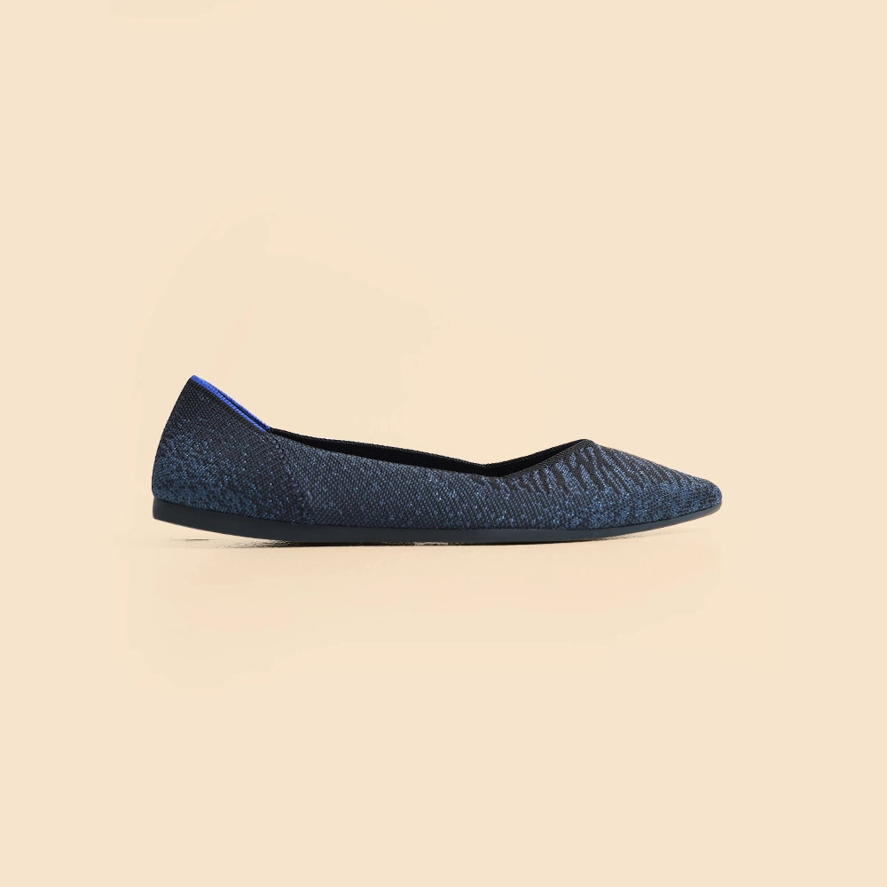 Rothy - Women - The Point - Midnight Metallic Zebra print Rothy New Launch shoe designs