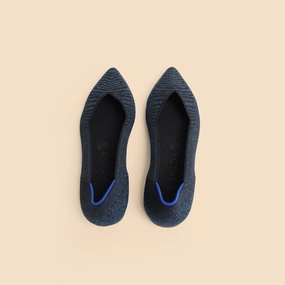 Rothy - Women - The Point - Midnight Metallic Zebra print Rothy New Launch innovative shoe styles