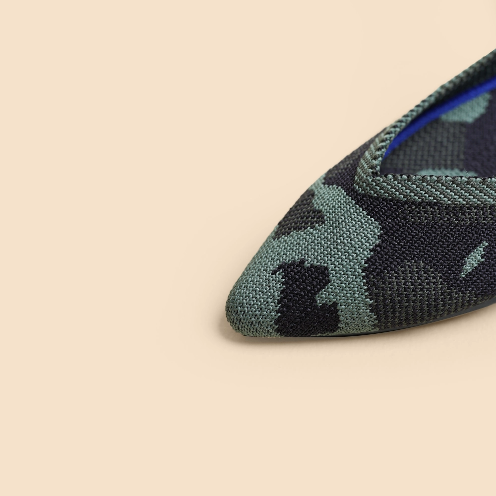 Rothy - Women - The Point - Olive Camo (Gray Sole) Rothy New Launch shoe designs
