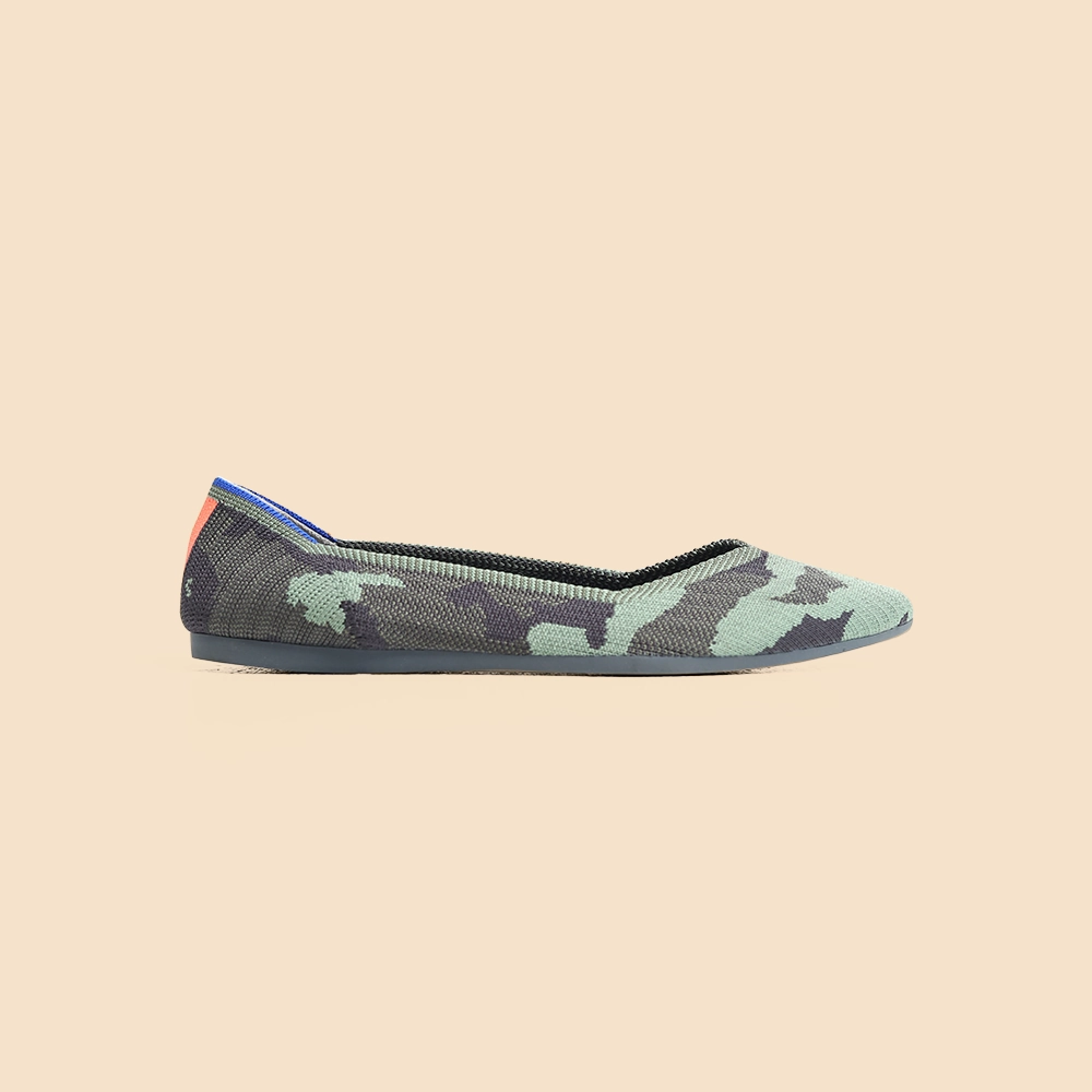 Rothy - Women - The Point - Olive Camo Rothy New Launch shoe designs