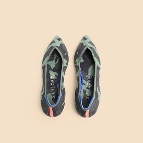 Rothy - Women - The Point - Olive Camo Rothy New Launch innovative shoe styles