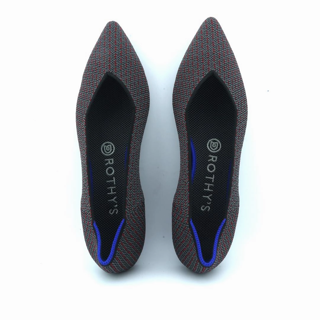 Rothy - Women - The Point - Pepper Pinstripe Point Rothy New Launch innovative shoe styles