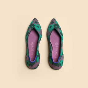 Rothy - Women - The Point - Pink And Green Camo Rothy New Launch innovative shoe styles