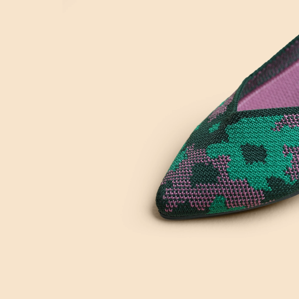 Rothy - Women - The Point - Pink And Green Camo Rothy New Launch shoe designs