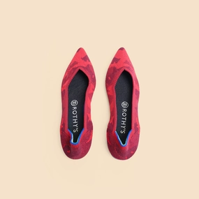 Rothy - Women - The Point - Red Camo Rothy New Launch innovative shoe styles