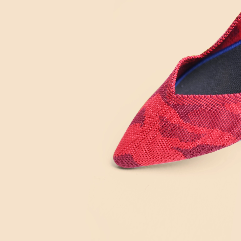 Rothy - Women - The Point - Red Camo Rothy New Launch shoe designs