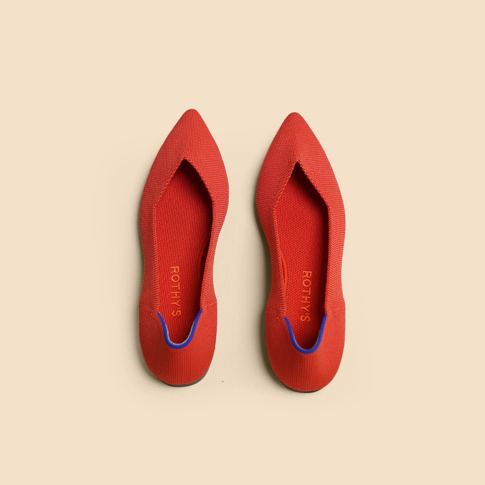 Rothy - Women - The Point - Red (Gray Sole) Rothy New Launch innovative shoe styles