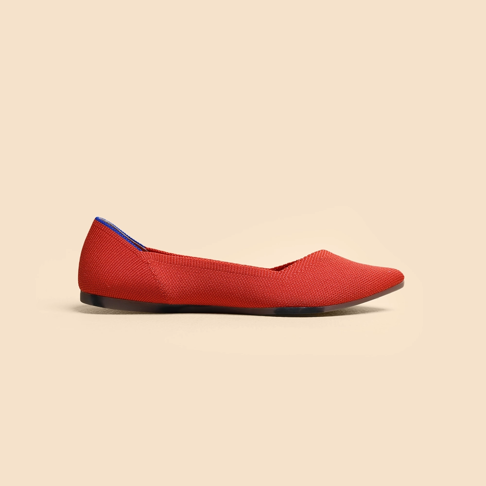 Rothy - Women - The Point - Red (Gray Sole) Rothy New Launch shoe designs