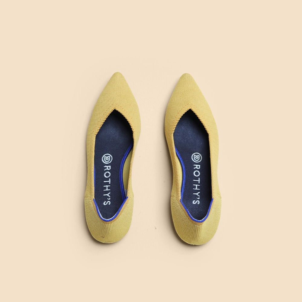 Rothy - Women - The Point - Yellow Rothy New Launch innovative shoe styles