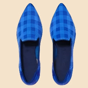 Rothy - Women - The Point Loafer - Lazuli Gingham Rothy New Launch innovative shoe styles
