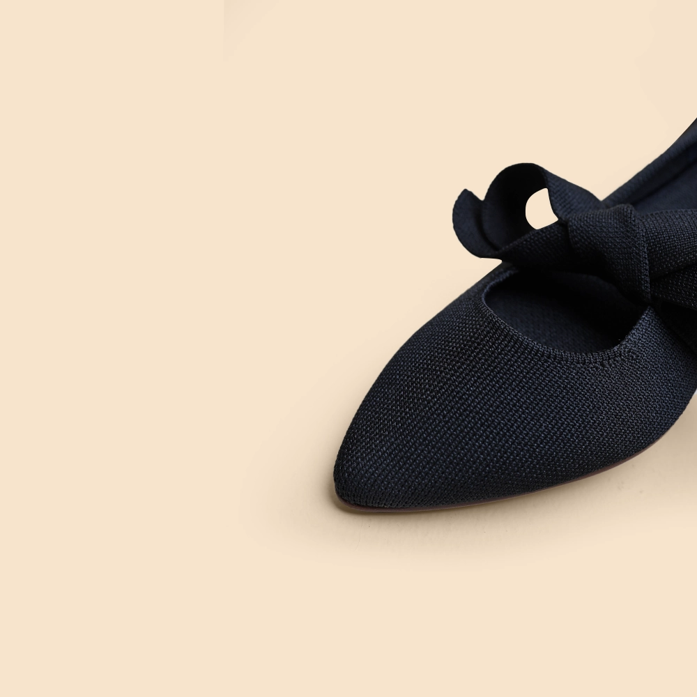 Rothy - Women - The Point Mary Jane Bow - Black Rothy New Launch shoe designs