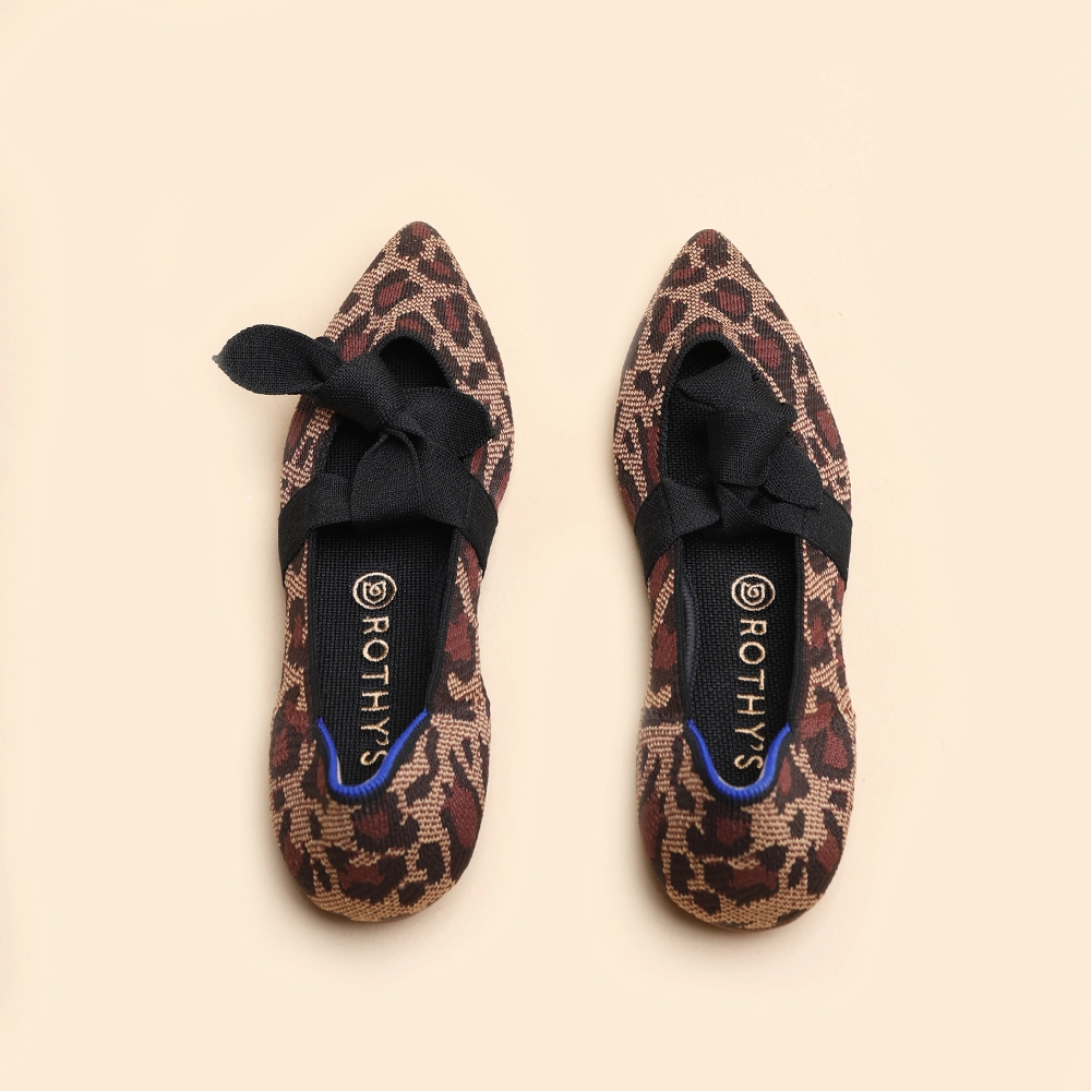 Rothy - Women - The Point Mary Jane Bow - Brown Rothy New Launch innovative shoe styles
