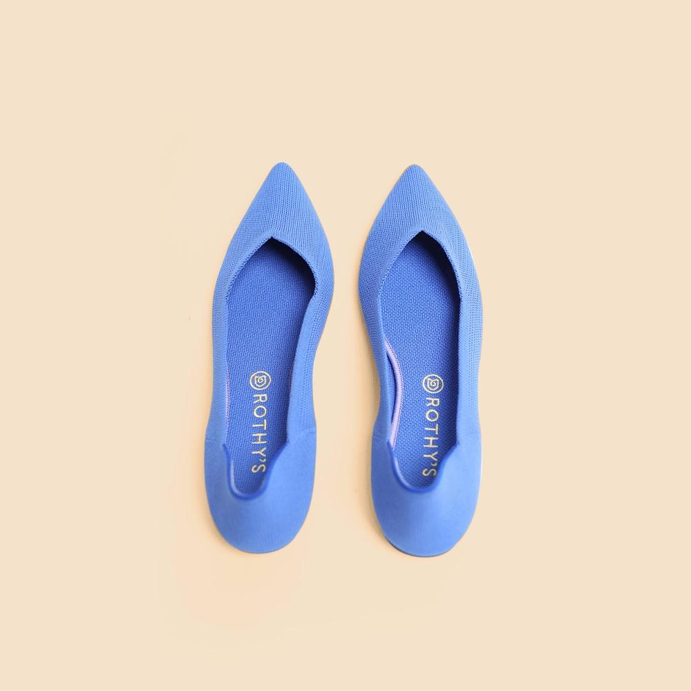Rothy - Women - The Point -Sea Blue (Blue Sole) Rothy New Launch innovative shoe styles