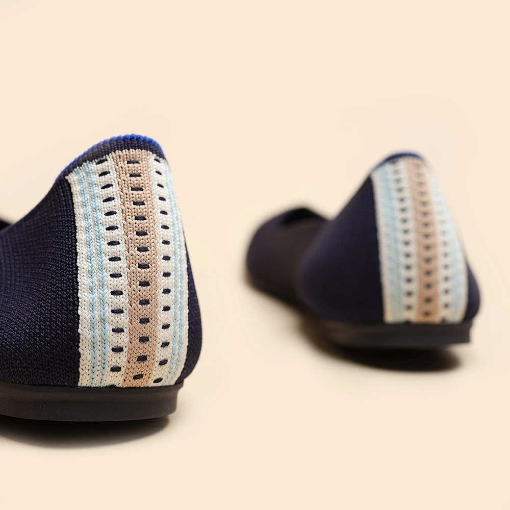 Rothy - Women - The Square Flat - Blue Rothy New Launch shoe designs