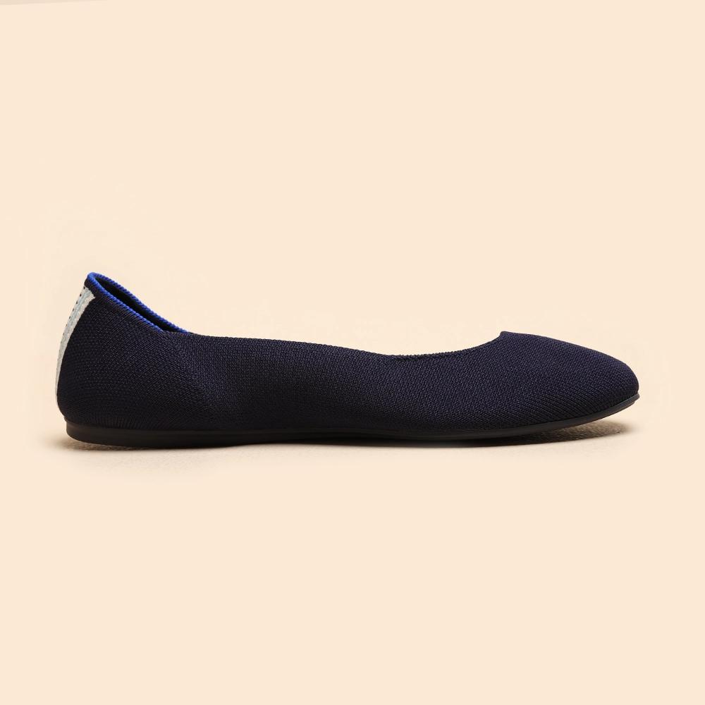 Rothy - Women - The Square Flat - Blue Rothy New Launch shoe designs
