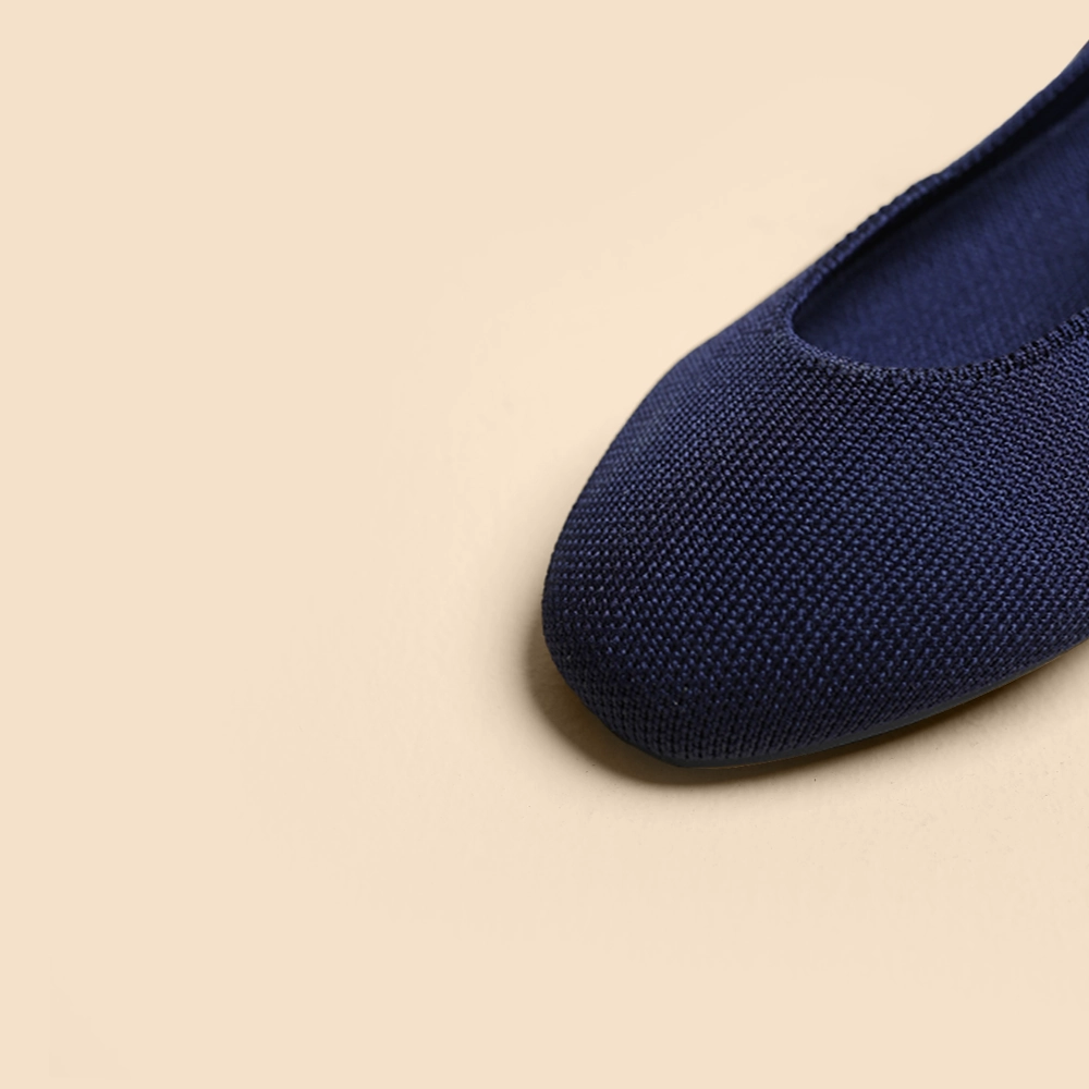 Rothy - Women - The Square Toe Flat - Navy Rothy New Launch shoe designs
