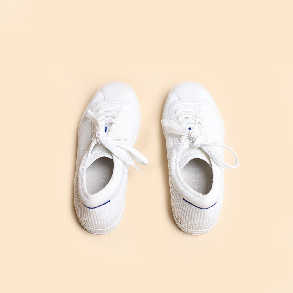 Rothy  - Women Lace Up Sneakers - White Rothy New Launch shoe designs