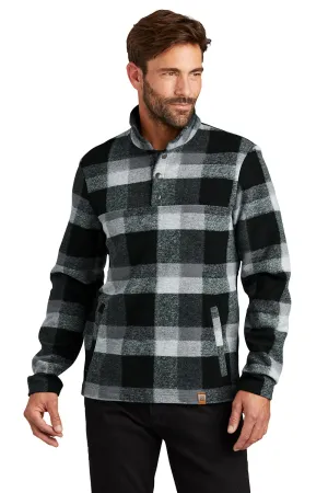 Russell Outdoors Mens Basin 1/4 Snap Jacket - Deep Black Plaid  Excellent quality Clothing Russell-Outdoors