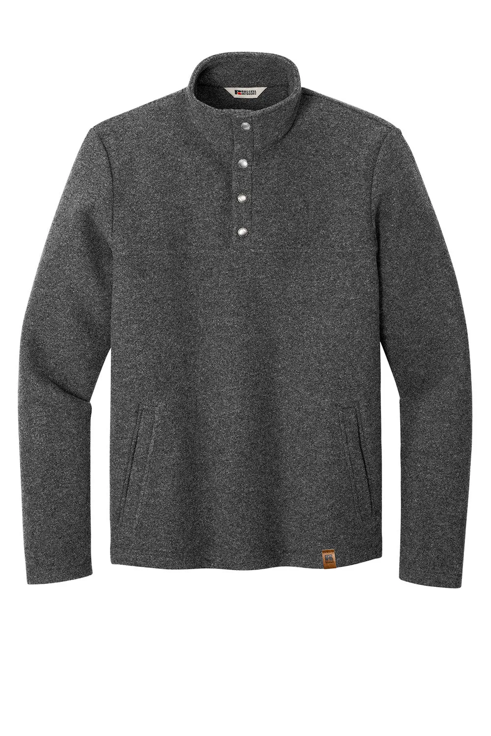 Russell Outdoors Mens Basin 1/4 Snap Jacket - Heather Graphite Grey  Excellent quality Clothing Russell-Outdoors
